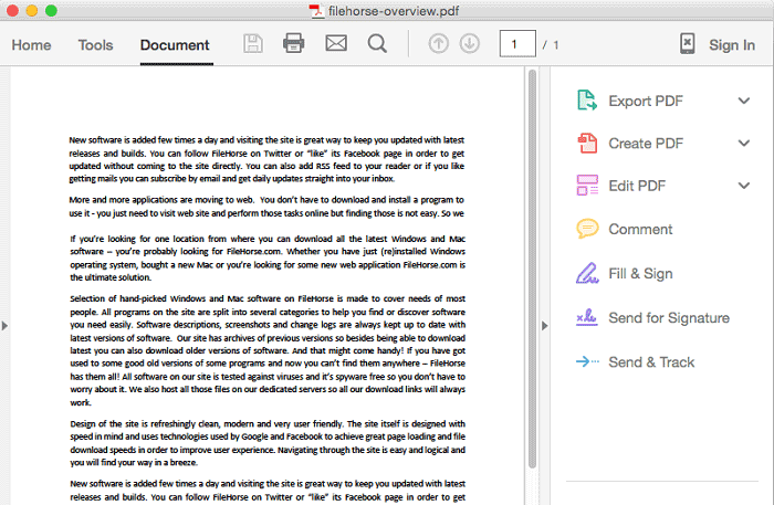adobe pdf reader and editor for mac free download